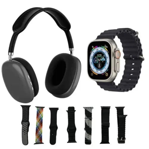 ⭐P9 ULTRA 2 - set de reloj inteligente con 7 brazaletes + audífonos 🎧 😲
