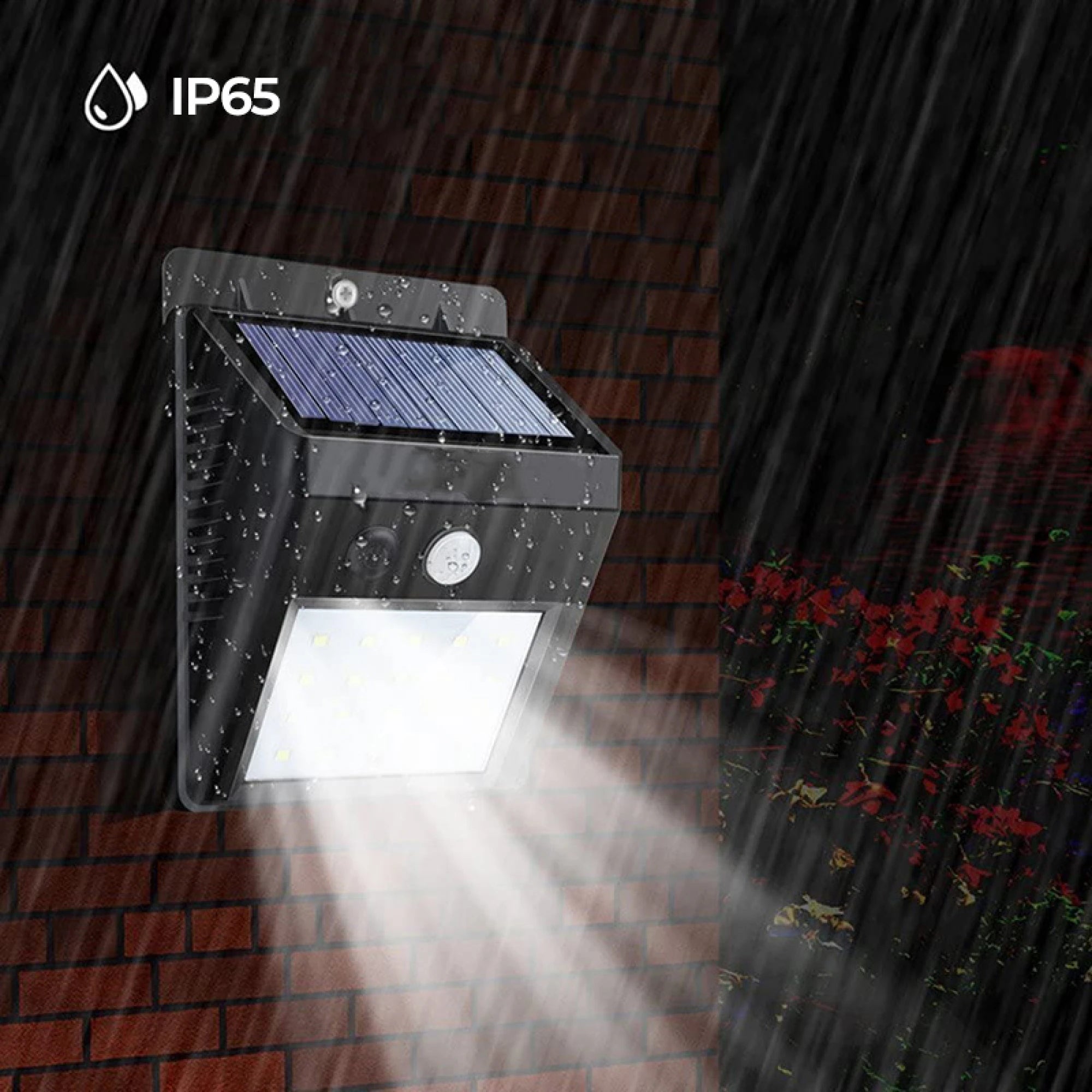 Luminaria "LOOP" LED de Pared Exterior con Panel Solar